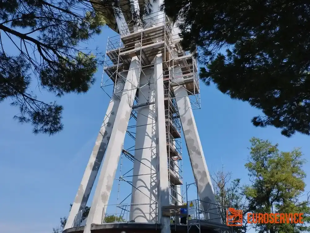 Adeguamento sismico della torre piezometrica – fase di cantiere 9
