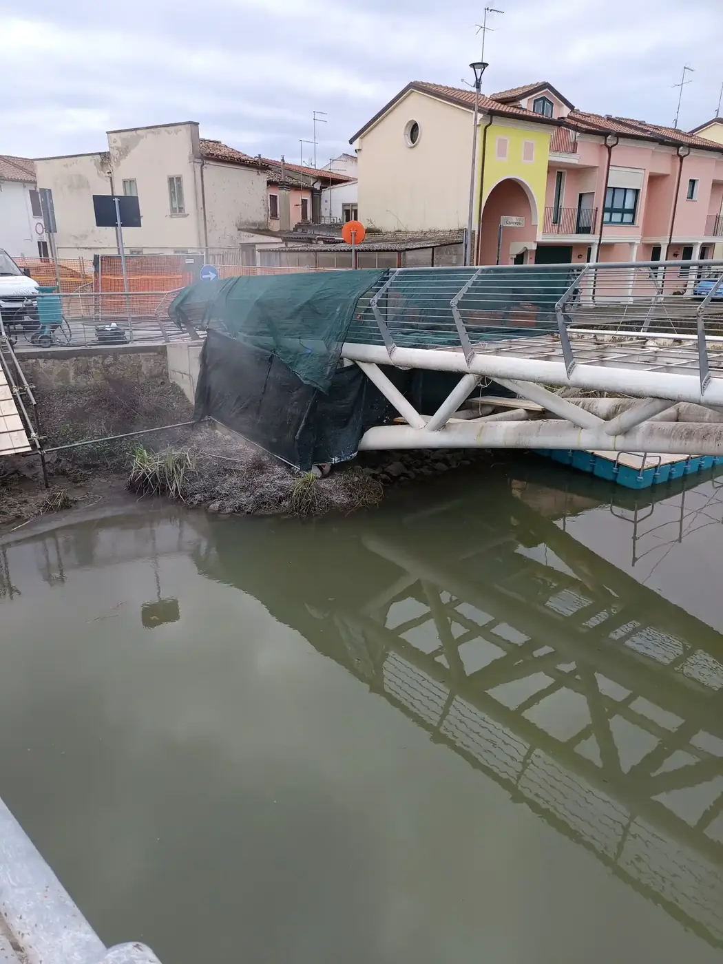 Verniciatura del ponte Calatrava ad Adria – fase di cantiere 4
