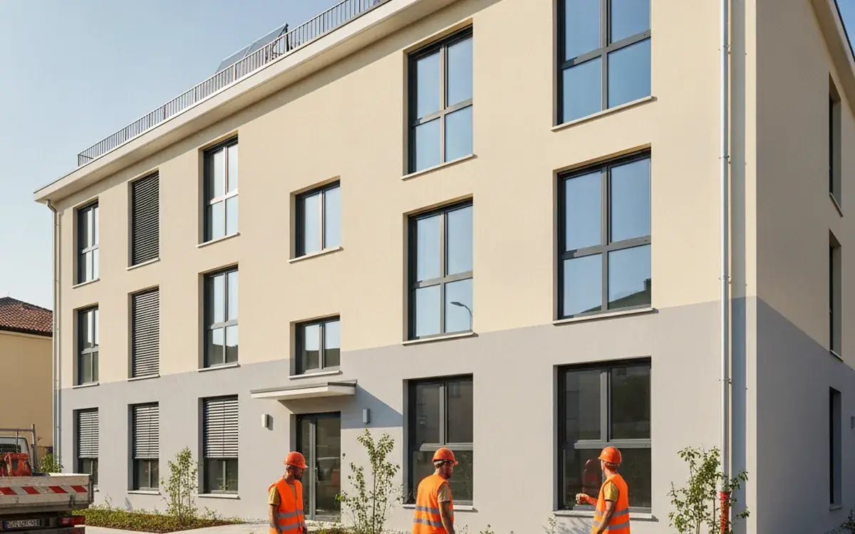 Edificio dopo la riqualificazione energetica